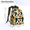 thumbnail image 2 of Fotbe Cute Cow Print Sunflower B Mochila Ligera Casual para Laptop para Hombres y Mujeres, Mochila Impermeable de Uso Diario, Mochila para Universidad, 2 of 6