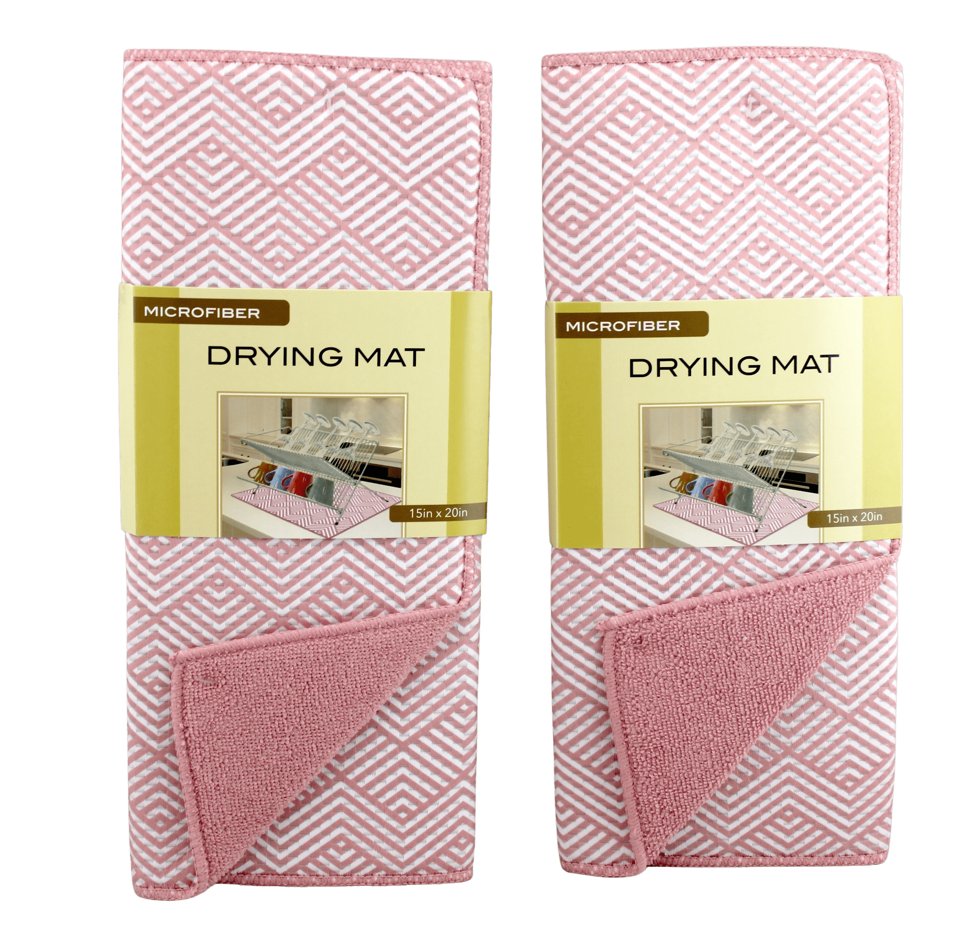 Dependable Industries Inc. Essentials Microfiber Dish Drying Mat 2 Pack