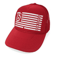 thumbnail image 1 of boom RUNNING boom Flag Trucker Hat (Standard Fit) - Red w/ White Print, 1 of 7