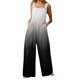 thumbnail image 1 of Gibobby pantalones holgados de oficina Monos de mujer Verano Casual Suelto Sin mangas Patchwork Doble bolsillos Mono Estampado floral Boho Pierna ancha Babero en general(Blanco， XXL), 1 of 5