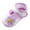 Purple, variant on Baby Girl Floral Toddler Walkers, Soft Sole Princess Sandals with Colorful Flower Accents, Flexible Flat Shoes for First Steps & Playtime Adventures