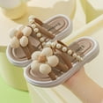 thumbnail image 6 of Zshosam Girls Slippers Kids Cloud Slides Girls Flip Flops Slip On Beach Sandals Youth Pool Shower Shoes Summer Slippers (Khaki,13), 6 of 6