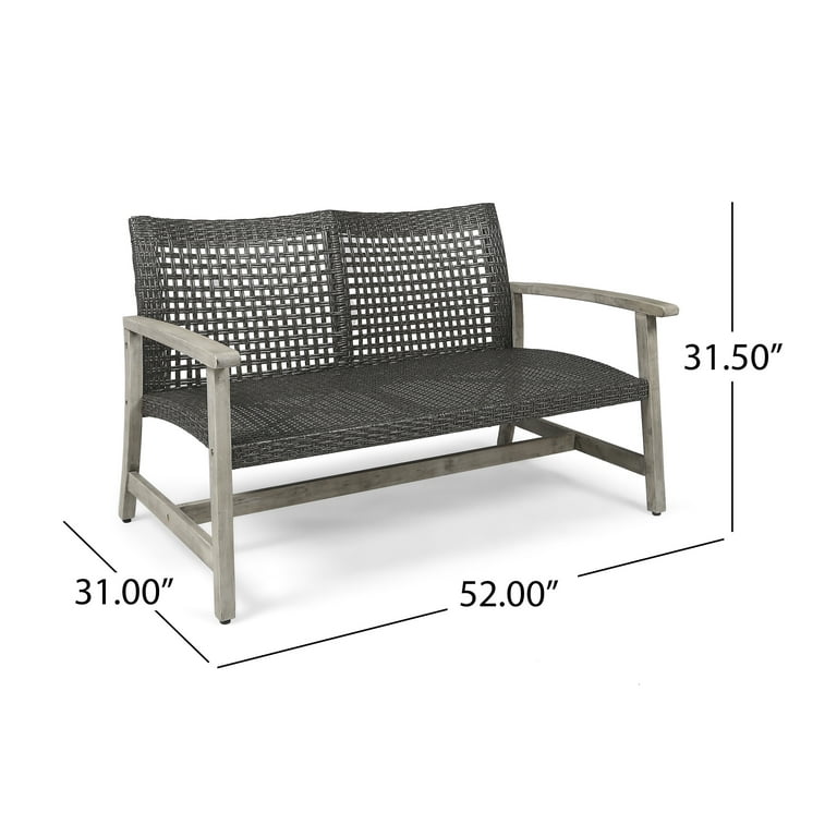 Marcia outdoor wood and wicker sofa new arrivals