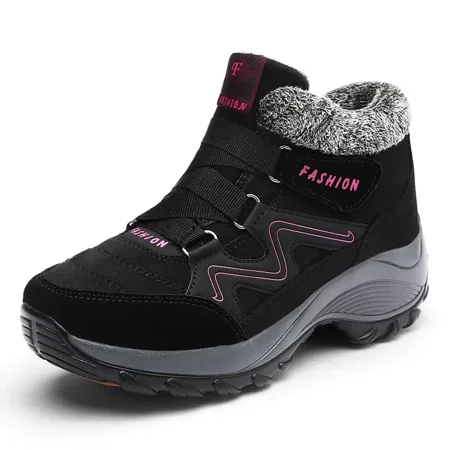 

Women‘s High-top Waterproof Thermal Chunky Sneakers Hook And Loop Snow Boots Women‘s Footwear