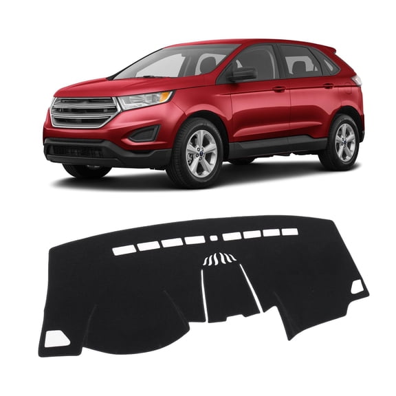 GUANGHUI Car Dash Cover Mat for Edge 2015-2024 Left Hand Driving Non-Slip Center Console Dashboard Cover Interior Accessories for Edge Custom Fit Dash Mat Sunshade Windshield No Glare Black