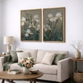 thumbnail image 3 of Framed Canvas Wall Art Set of 2 Vintage Floral Botanical Prints for Living Room Decoration - 24"x36"x2 NATURAL, 3 of 8
