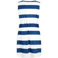 thumbnail image 5 of Summer Dresses for Women 2022, Women Summer Casual Mini Dresses Sleeveless V Neck Tank Shirt Sundress Stripe Drawstring Short Blouse Sun Dress, 5 of 6