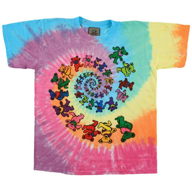 Liquid Blue - Youth: Grateful Dead- Spiral Bears Apparel Kids T-Shirt ...