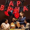 thumbnail image 3 of Black and Red Banner Balloons - 16 Inch, Sign Balloons Letters for Party, 3 of 6