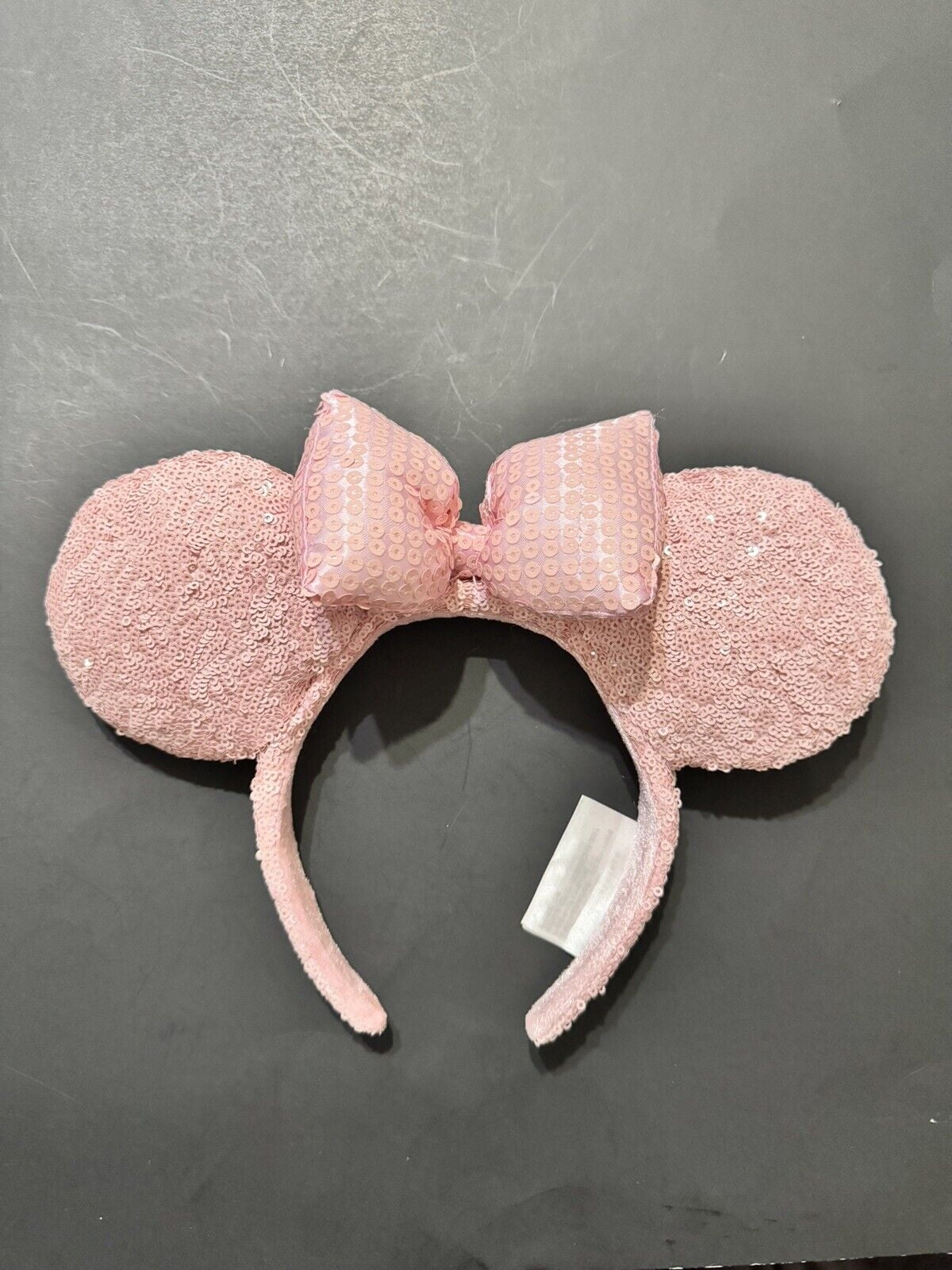 Disney Light Pink Minnie Mouse Sequin Headband New Pastel Pink Minnie Ear Headband at Walt Disney World  main image 4