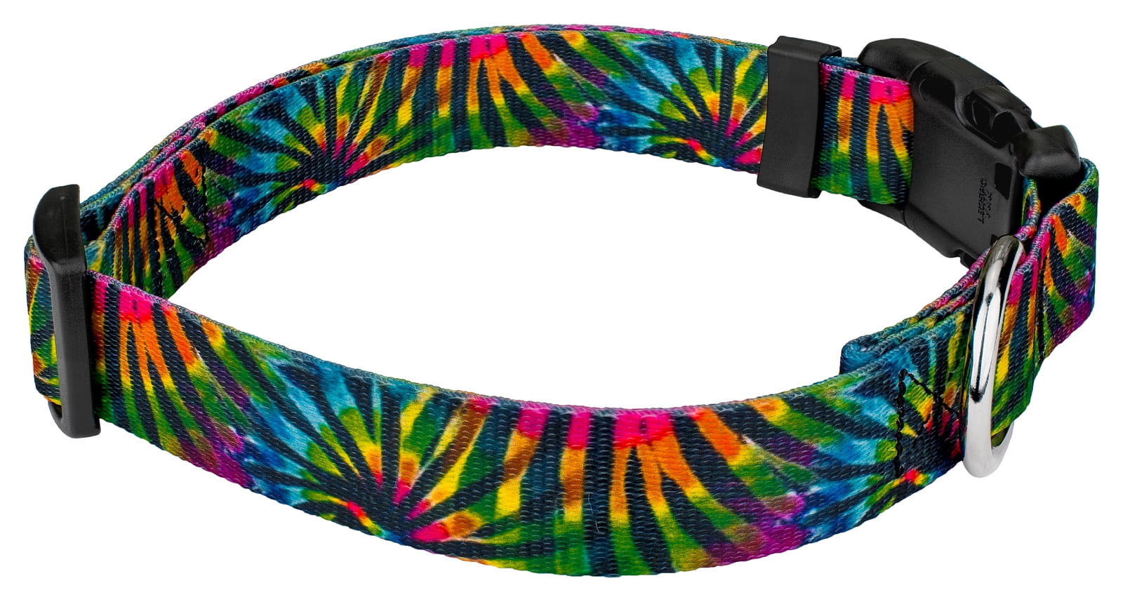 Country Brook Petz® Tie Dye Stripes Everyday Dog Collar and Leash, Medium