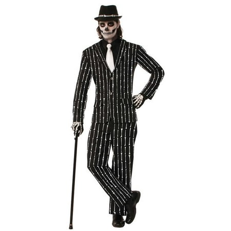 Morris Costumes FM73549 Bone Pin Stripe Suit Standard Costume