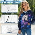 thumbnail image 6 of Forchrinse Horse Zip up Hoodies for Girls 14-16 Butterfly Full-Zip Hooded Sweatshirt Flower Long Sleeve Hoodie Jacket Casual Outerwear with Pocket, 6 of 7