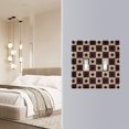 thumbnail image 4 of Yayeee Toggle Light Switch Wall Plate 3-Gang 6.37"x4.48" Decorative Outlet Cover, Checkered Stars Pattern, 4 of 7