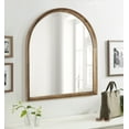 thumbnail image 6 of Kate and Laurel Hatherleigh Modern Transitional Arched Wooden Wall Mirror, 32 x 36, Rustic Brown, Decorative Wood Wide Arch Mirror for Use in Bathroom, Entryway, or Bedroom, 6 of 7