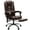 Brown 2 Points Massage, variant on Hoffree Executive Office Chair Massage and Footrest Ergonomic Computer Desk Chair Reclining High Back Leather Office Chair Lumbar Back Support Swivel Rolling for Home Office Black