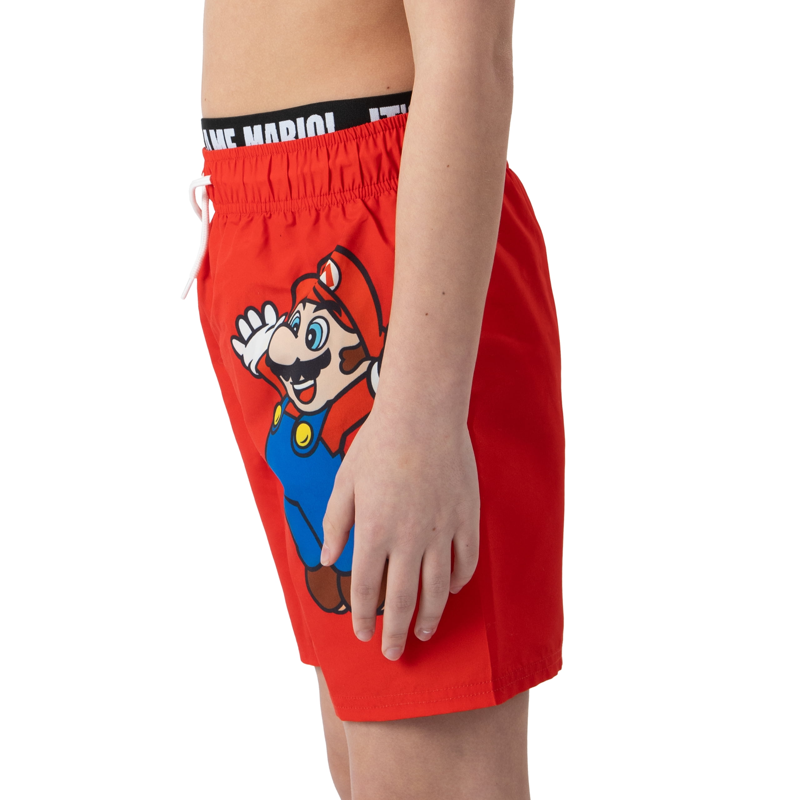SUPER MARIO Boys Mario Red Swim Shorts Sizes 5-14