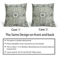 thumbnail image 6 of Blue Gray Pillow Covers 16x16 Set of 2 Boho Ethnic Carpet Grey Cream Print Rustic Decorative Throw Pillows Bohemian Design Outdoor PillowCase Linen Farmhouse Cushion Covers Decor for Couch Sofa Bed, 6 of 6