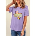 thumbnail image 6 of Women's Wisteria Texas Flower Print Crew Neck Graphic T-Shirt | [ZhiHiMeRi] | (US 20-22)2XL, 6 of 6
