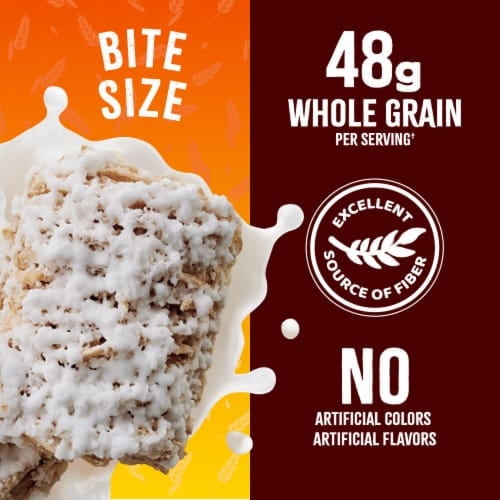 Kroger Bite Size Frosted Shredded Wheat Cereal 18 oz Pack of 4
