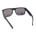 thumbnail image 4 of Mens Color Mirror Rectangular Sport Horn Rim Shark Fin Arm Sunglasses Matte Black - Teal Mirror, 4 of 4