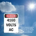 thumbnail image 6 of 4160 Volts AC OSHA Danger Rigid Plastic Sign 18 Inch x 12 Inch - 5 Pack, 6 of 8