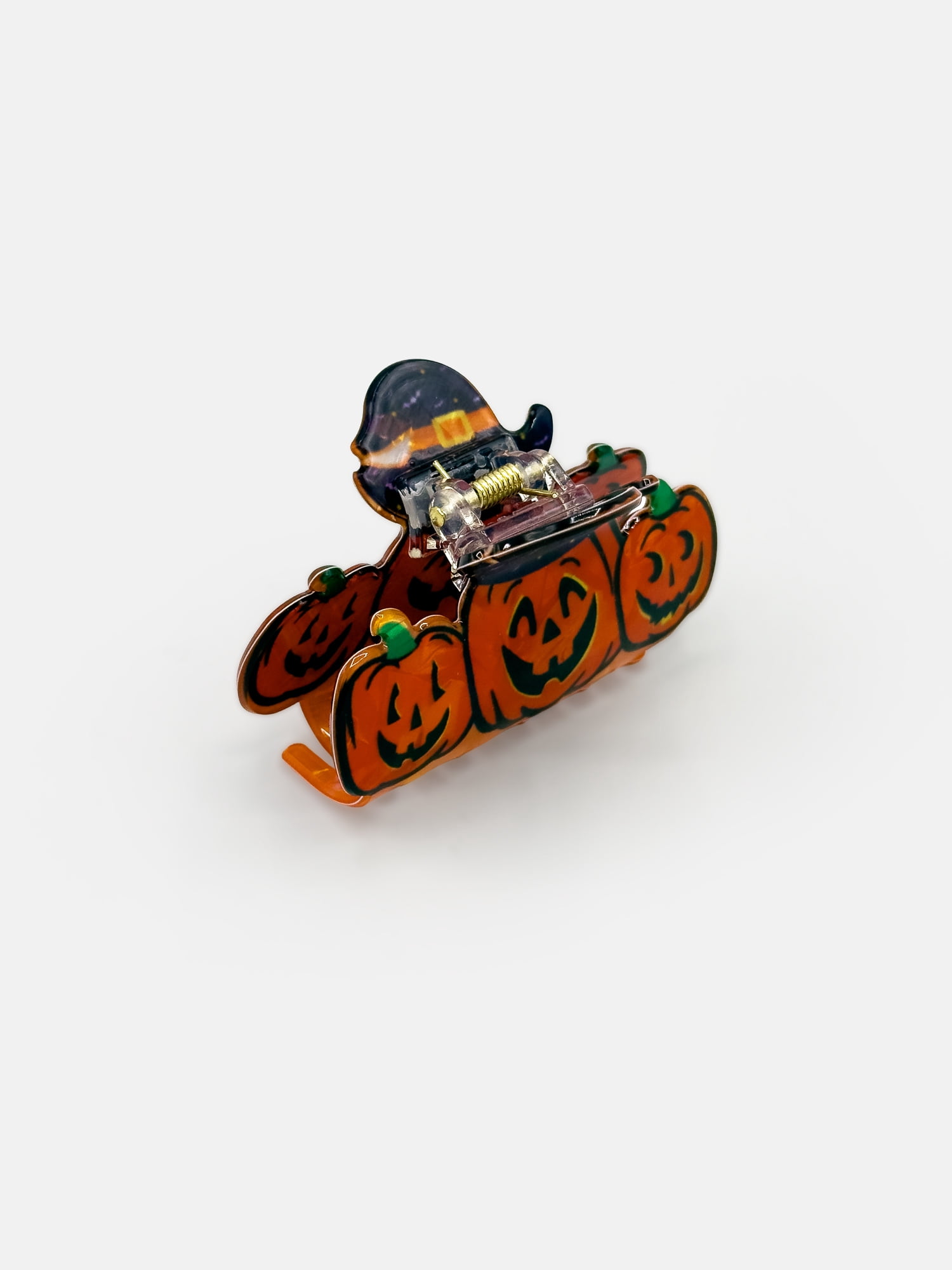 Way To Celebrate Jack-O-Lantern Trio Acrylic Hair Claw, Orange