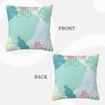 thumbnail image 3 of ZICANCN Green Watercolor Leaves Decorative Throw Pillow Covers, Bed Couch Sofa Decorative Knit Pillow Covers for Living Room Farmhouse 16"x16", 3 of 8