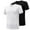 2Pcs Black+White, variant on CHEEREAM Men's Undershirts Bamboo Rayon Short Sleeve Crewneck Tees Slim Fit T-Shirts 2 Pack