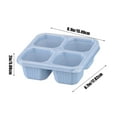 thumbnail image 2 of Hiroekza Bento Lunch Box - Wheat Straw 4 Compartment Food Storage Container with Transparent Lid for Adults & Women Men, Microwave-Safe, Eco-Friendly, 8.27x2.36x2.17in Blue, 2 of 6