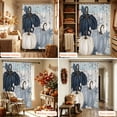 thumbnail image 6 of Navy Blue Fall Shower Curtain, Waterproof Shower Curtains for Bathroom, Thanksgiving Harvest Botanical Pumpkin Vintage Washable Fabric Bathtub Curtain Set Bath Decor with 12 Hooks Long 72"x84", 6 of 8