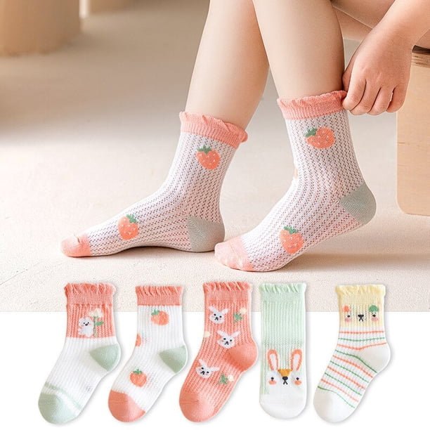 pares de calcetines para niños de 1 a 12 años, Primavera Verano 2022, calcetines de malla de algodón para bebés y niñas, calcetines bonitos suaves transpirables finos, calcetines para niños Tan Jianjun unisex