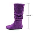thumbnail image 5 of GJPBGK Women’s Boots Knee High Slouch Boots with Side Zipper Comfortable Pull-On Suede Flat Fall & Winter Fashion Boots, 5 of 8