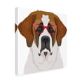 thumbnail image 2 of Furbaby Affiliates 'Saint Bernard Wearing Hipster Glasses' Canvas Art, 2 of 3