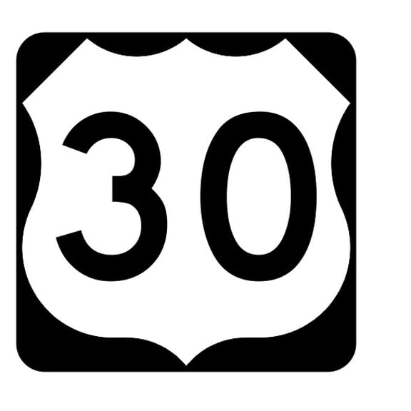 US Route 30 Metal Sign Highway Sign Road Sign Size: 8 inch x 8 inch