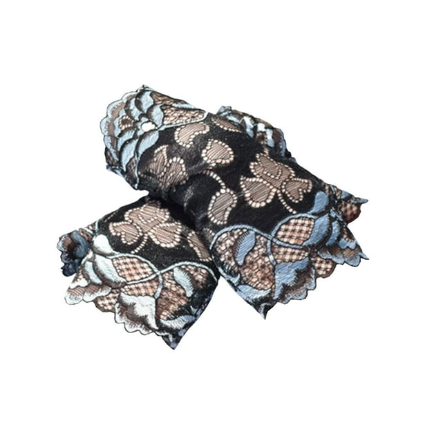Guantes sin dedos jinwen Dance Mitten Mujeres Cosplay Traje de baile Azul claro