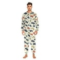 thumbnail image 5 of Adult Christmas Onesie Vintage Car Patterns Zipper One-Piece Pajamas Unisex with Pockets, 5 of 6