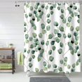 thumbnail image 6 of Eucalyptus Shower Curtain for Bathroom 72 x 72 Inches Fresh Leaf Green Floral Round Leaves Watercolor Vine Branches Waterproof Polyester Curtains with Hooks, 6 of 6
