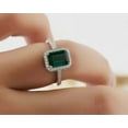 thumbnail image 2 of 1.70Ct Emerald Cut Lab Created Green Emeraald Women's Engagement Ring 14K White Gold Plated, 2 of 4