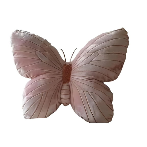 LAMIRO Butterfly Shaped Throw Pillow,Soft Butterfly Stuffed Seat Cushion Pad,Pink Butterfly Plush Pillow Velvet Decorative Animal Pillow for Couch Living Room Bed