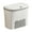 Gray white M, variant on HONCLL Space Efficient Kitchen Cabinets Door Trash Can, Composts Bin with Smooth Slide Lid, Modern Plastic Garbage Organizers