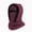 Wine, variant on Outdoor Winter Warm Hat Neckband Integrated Cycling Mask, Winter Bal-aclava Ski Mask, Windproof Fleece Face Cover