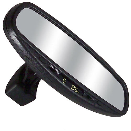 Wedge Base Auto Dimming Mirror with Compass, Temperature, and Map Lights