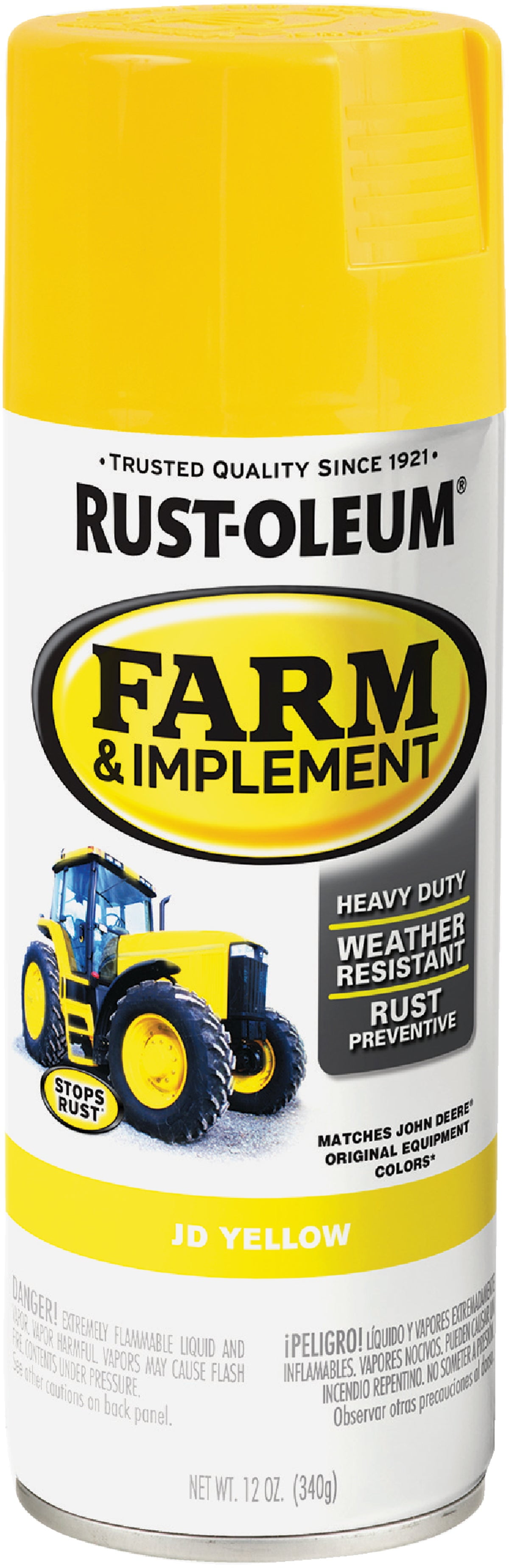 RustOleum RustOleum Farm & Implement Spray Paint 12 Oz., JD Yellow