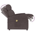 thumbnail image 5 of vidaXL Chaise Longue de Massage en Tissu Brun Foncé, 5 of 5
