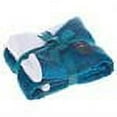 thumbnail image 3 of Legacy Decor Sherpa and Faux Fur Floral Embossed Throw Blanket Teal Color, 3 of 3