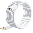 thumbnail image 1 of Costyle Cable de extensión USB blanco Cable de extensión USB 2.0 de 15 pies tipo A macho a hembra Cable extensor USB blanco para disco duro Cámara de seguridad Impresora Teclado USB Ratón, 1 of 5