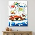 thumbnail image 2 of Designart ' Dog Having Dreams ' Children's Art Canvas Wall Art Print, 2 of 4