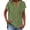 Army Green, variant on Button Front V-Neck Scrub Tops For Womens Plus Size L-5XL Short Sleeve Henley Shirts Pullover Summer Casual Blouses Tshirts Gold 5XL