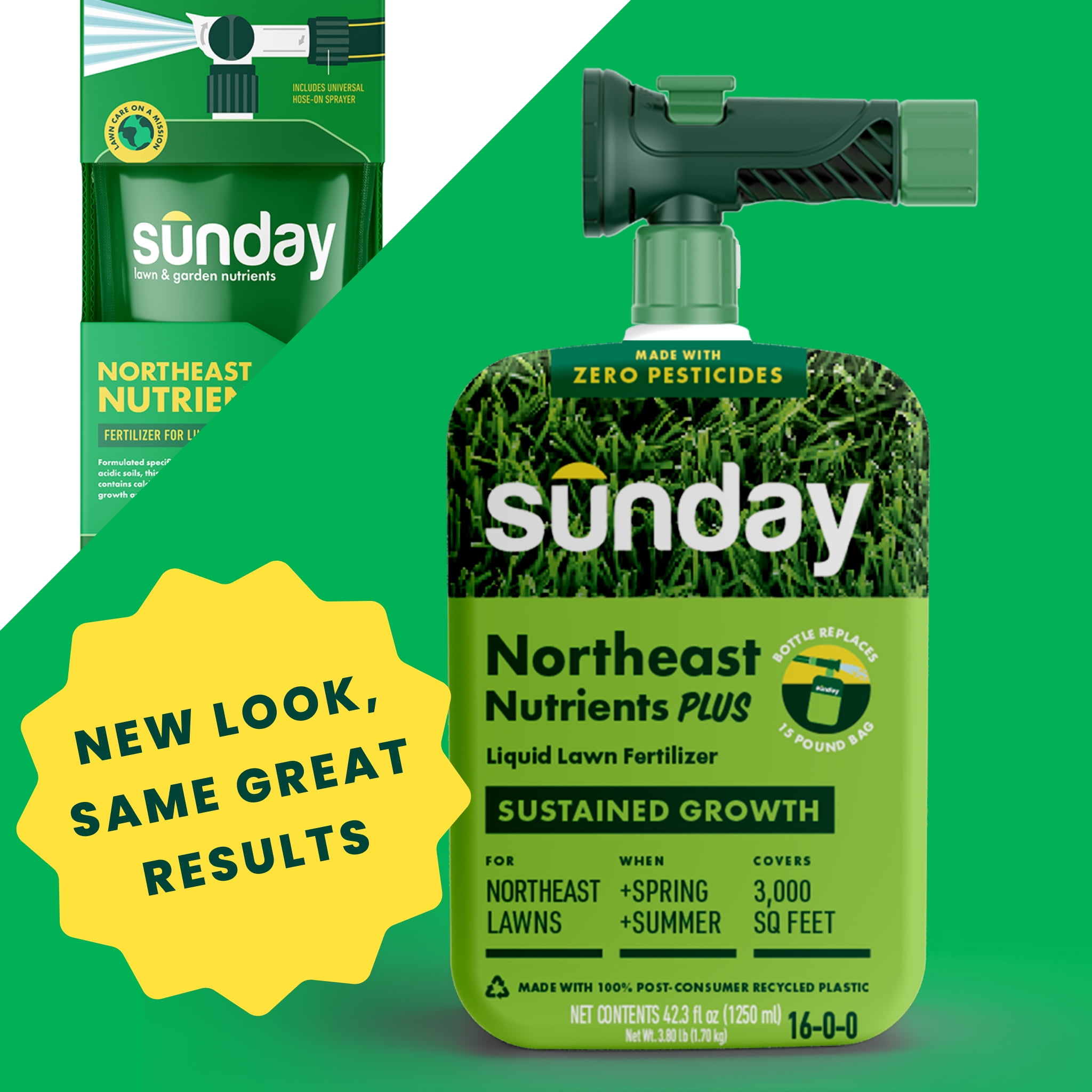 Sunday Northeast Nutrients Plus Ready-to-Spray Liquid Lawn Fertilizer (15-0-0), 42.3 fl oz, 3000-Sq ft